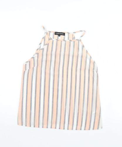 Cameo Rose Womens Pink Striped  Basic Tank Size 8
