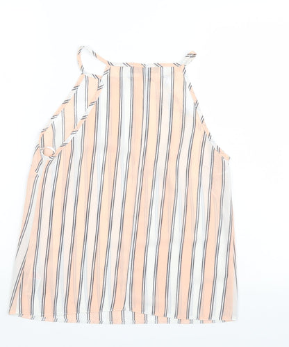 Cameo Rose Womens Pink Striped  Basic Tank Size 8