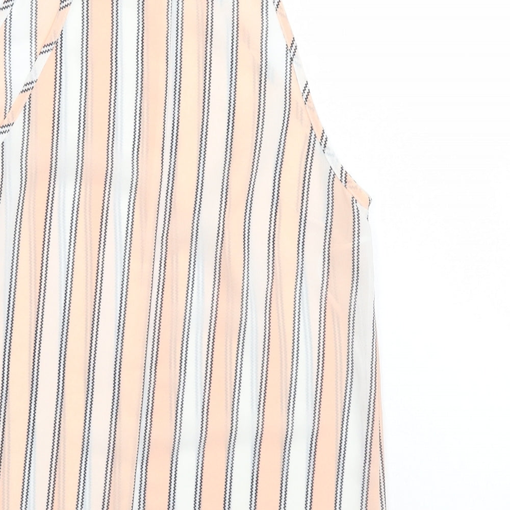 Cameo Rose Womens Pink Striped  Basic Tank Size 8