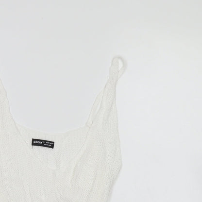 SheIn Womens White   Wrap Blouse Size 12