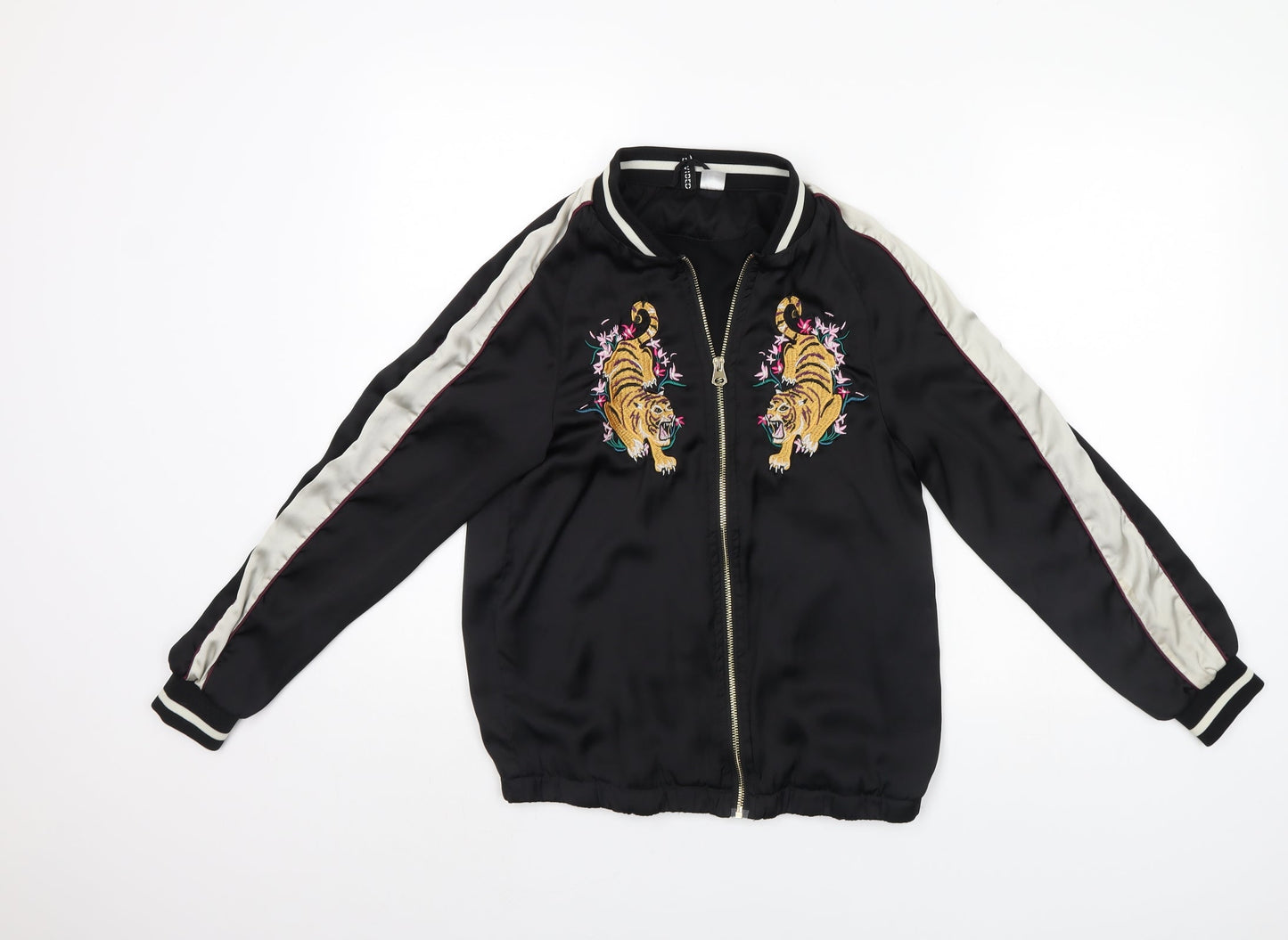 Divided Womens Black Animal Print  Jacket  Size 4