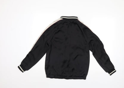 Divided Womens Black Animal Print  Jacket  Size 4