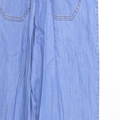 M&S Womens Blue   Mom Jeans Size 12 L26 in