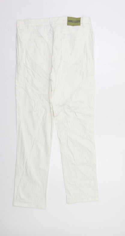 Denim & Co. Womens White   Straight Jeans Size 14 L27 in
