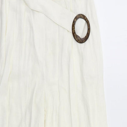 New Look Womens White   Flared Jeans Size 8 L24 in