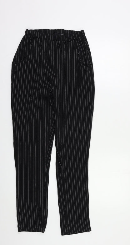 Womens UK Size 10 PRETTYLITTLETHING Regular Fit  Black Trousers