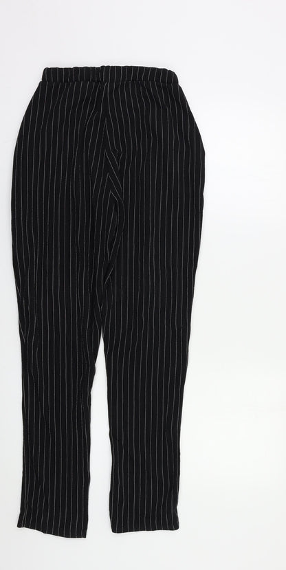 Womens UK Size 10 PRETTYLITTLETHING Regular Fit  Black Trousers