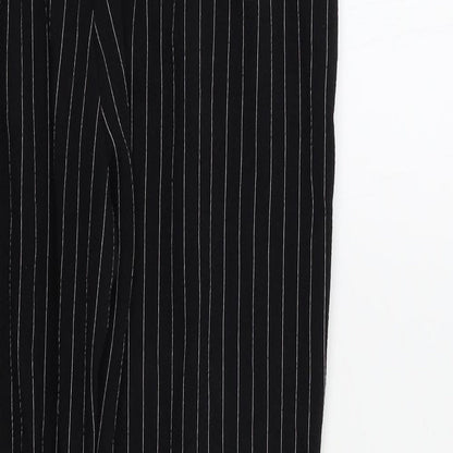 Womens UK Size 10 PRETTYLITTLETHING Regular Fit  Black Trousers