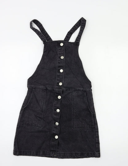Miss Selfridge Womens Black   Pinafore/Dungaree Dress  Size XS