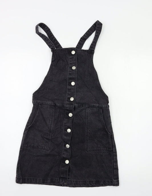Miss Selfridge Womens Black   Pinafore/Dungaree Dress  Size XS