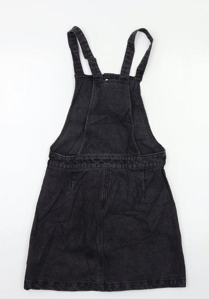 Miss Selfridge Womens Black   Pinafore/Dungaree Dress  Size XS