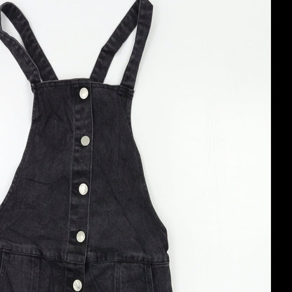 Miss Selfridge Womens Black   Pinafore/Dungaree Dress  Size XS