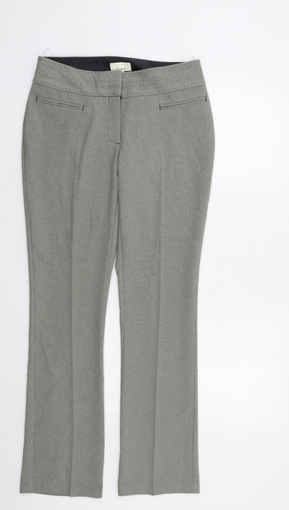 Linea Womens Grey Houndstooth  Trousers  Size 10 L30 in