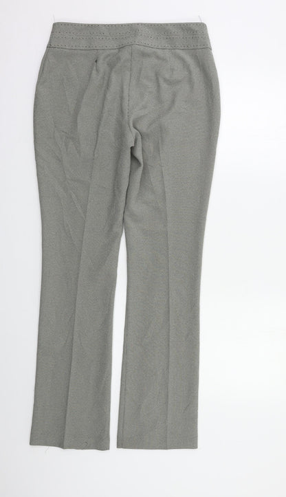 Linea Womens Grey Houndstooth  Trousers  Size 10 L30 in
