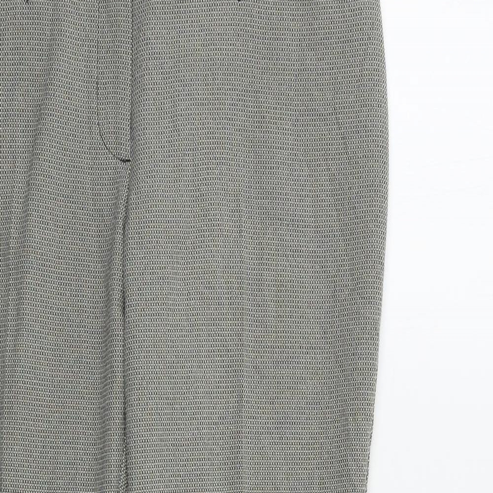 Linea Womens Grey Houndstooth  Trousers  Size 10 L30 in