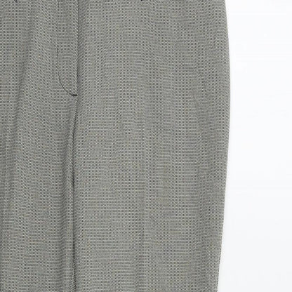 Linea Womens Grey Houndstooth  Trousers  Size 10 L30 in
