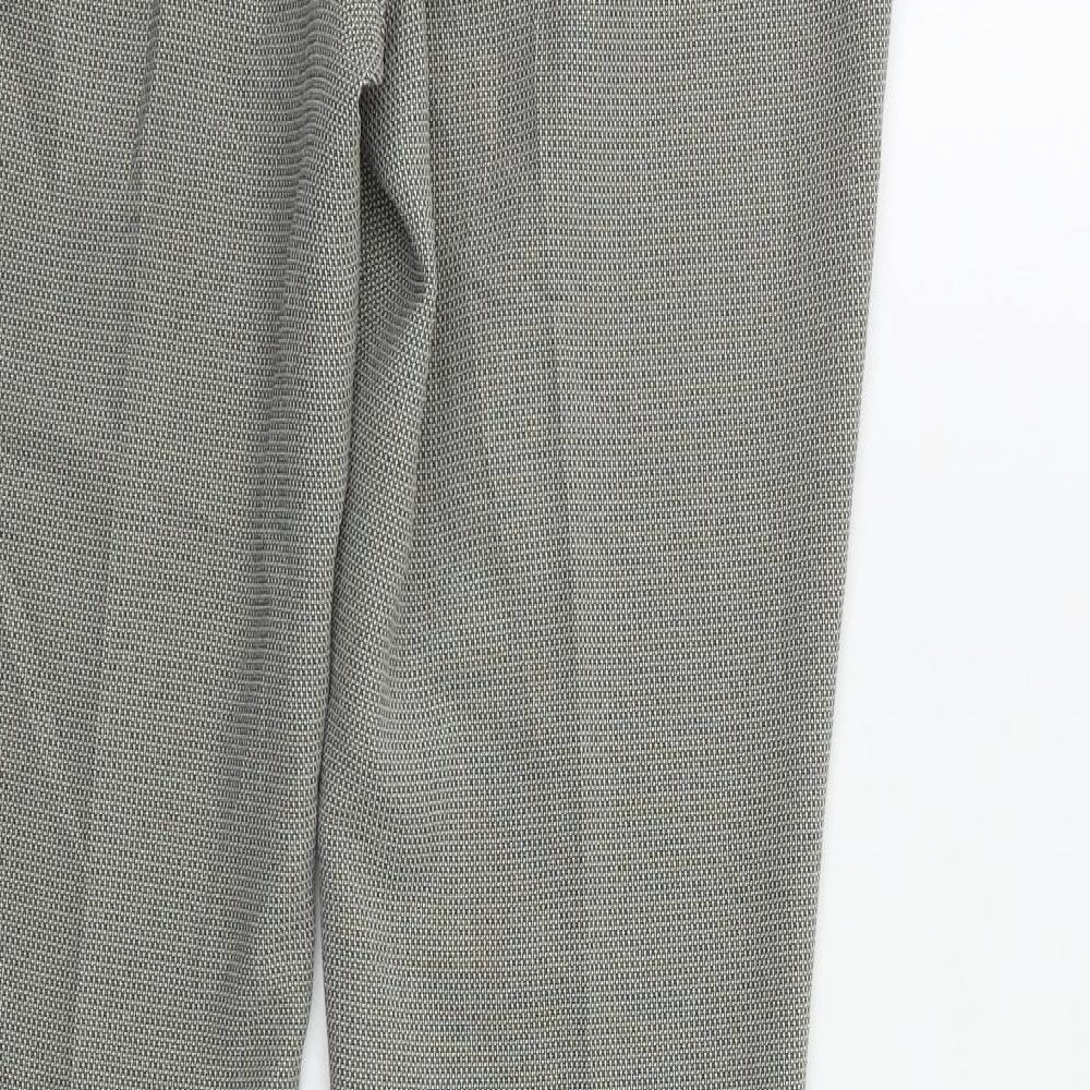 Linea Womens Grey Houndstooth  Trousers  Size 10 L30 in