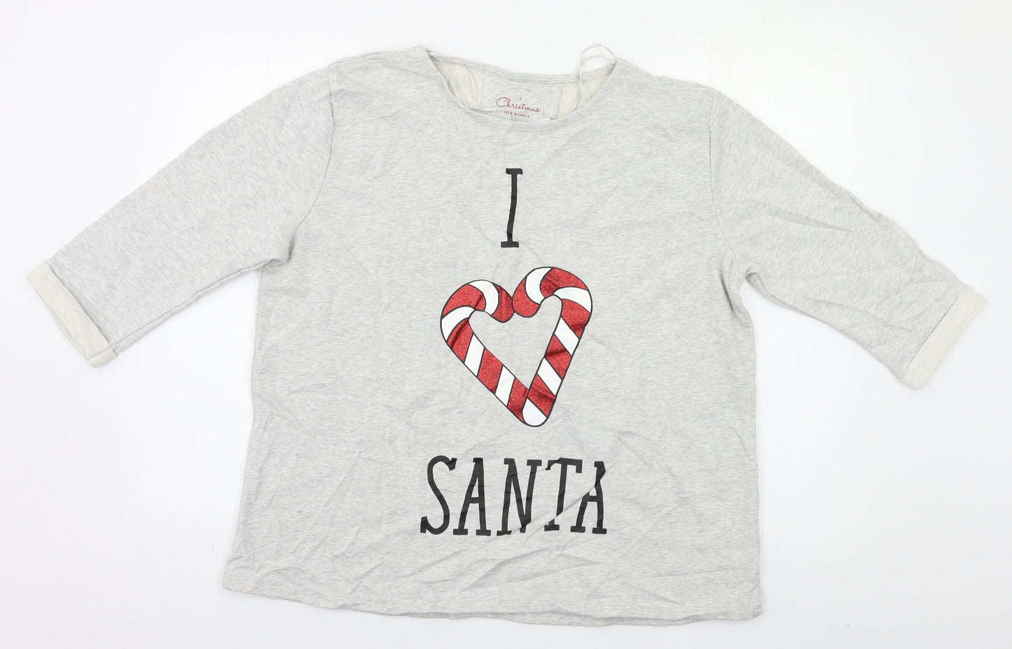 A Christmas To Remember Womens Grey   Pullover Sweatshirt Size L  - Xmas