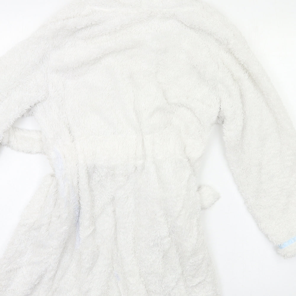 Disney Girls White Solid  Kimono Robe Size 9-10 Years  - Frozen