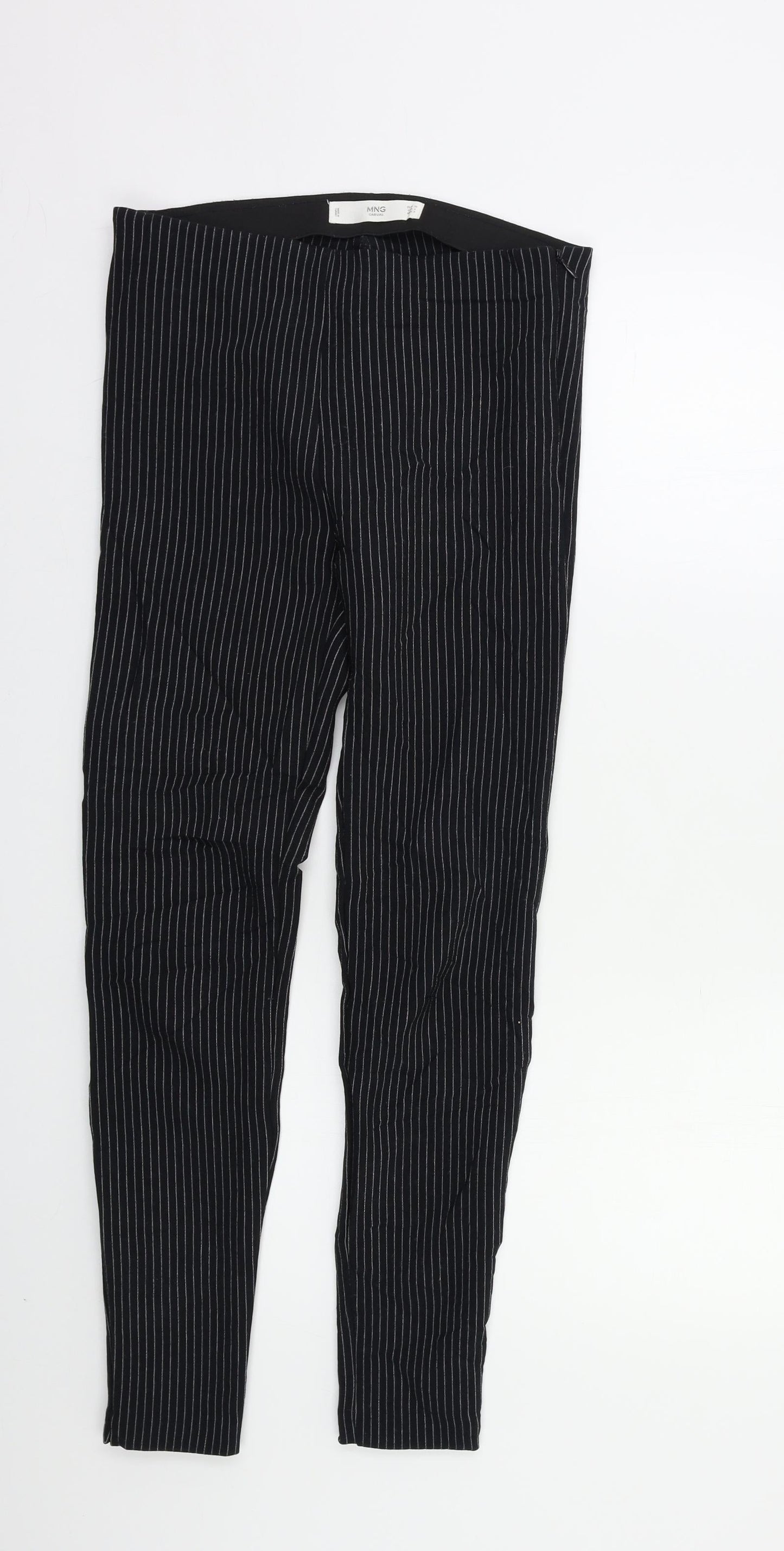 Womens UK Size 8 MNG Regular Fit Dress Pants Black Trousers