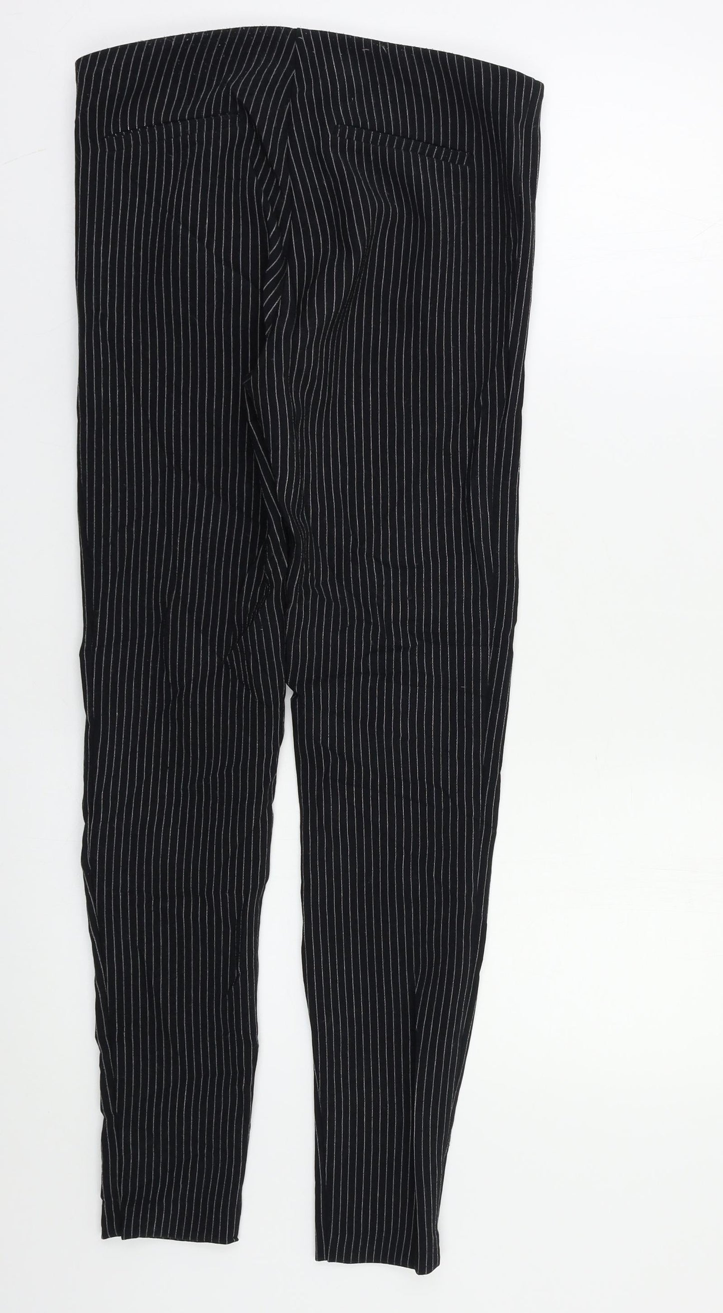 Womens UK Size 8 MNG Regular Fit Dress Pants Black Trousers