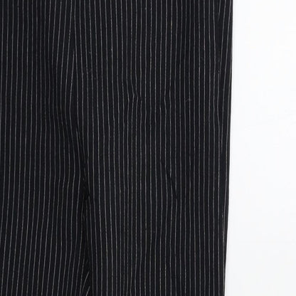 Womens UK Size 8 MNG Regular Fit Dress Pants Black Trousers