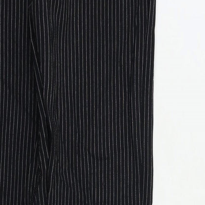 Womens UK Size 8 MNG Regular Fit Dress Pants Black Trousers