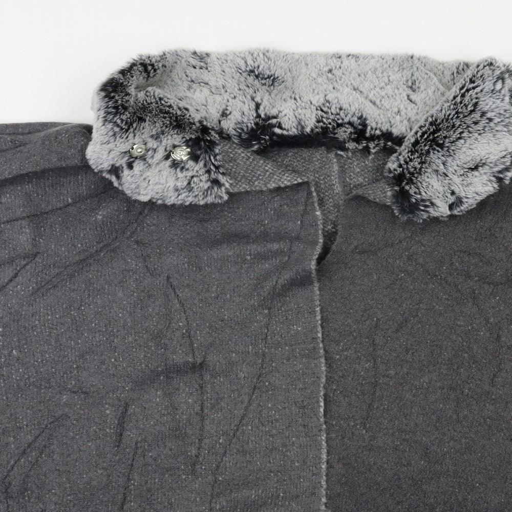Womens UK Size L M&S Grey Overcoat