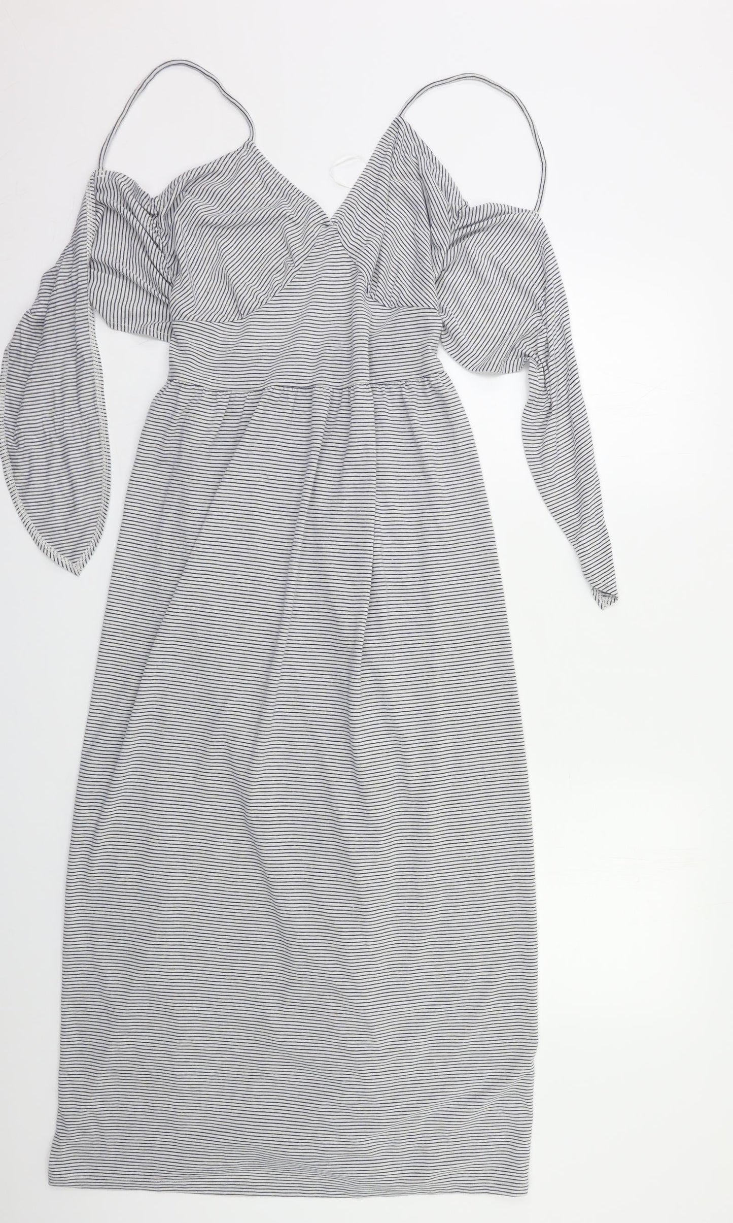 NEXT Womens Blue Striped  Maxi  Size 8