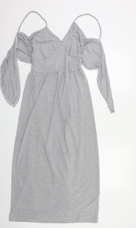 NEXT Womens Blue Striped  Maxi  Size 8