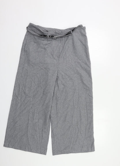 TU Womens Grey Check  Dress Pants Trousers Size 12 L23 in