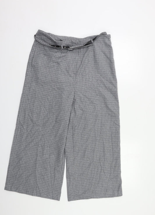 TU Womens Grey Check  Dress Pants Trousers Size 12 L23 in