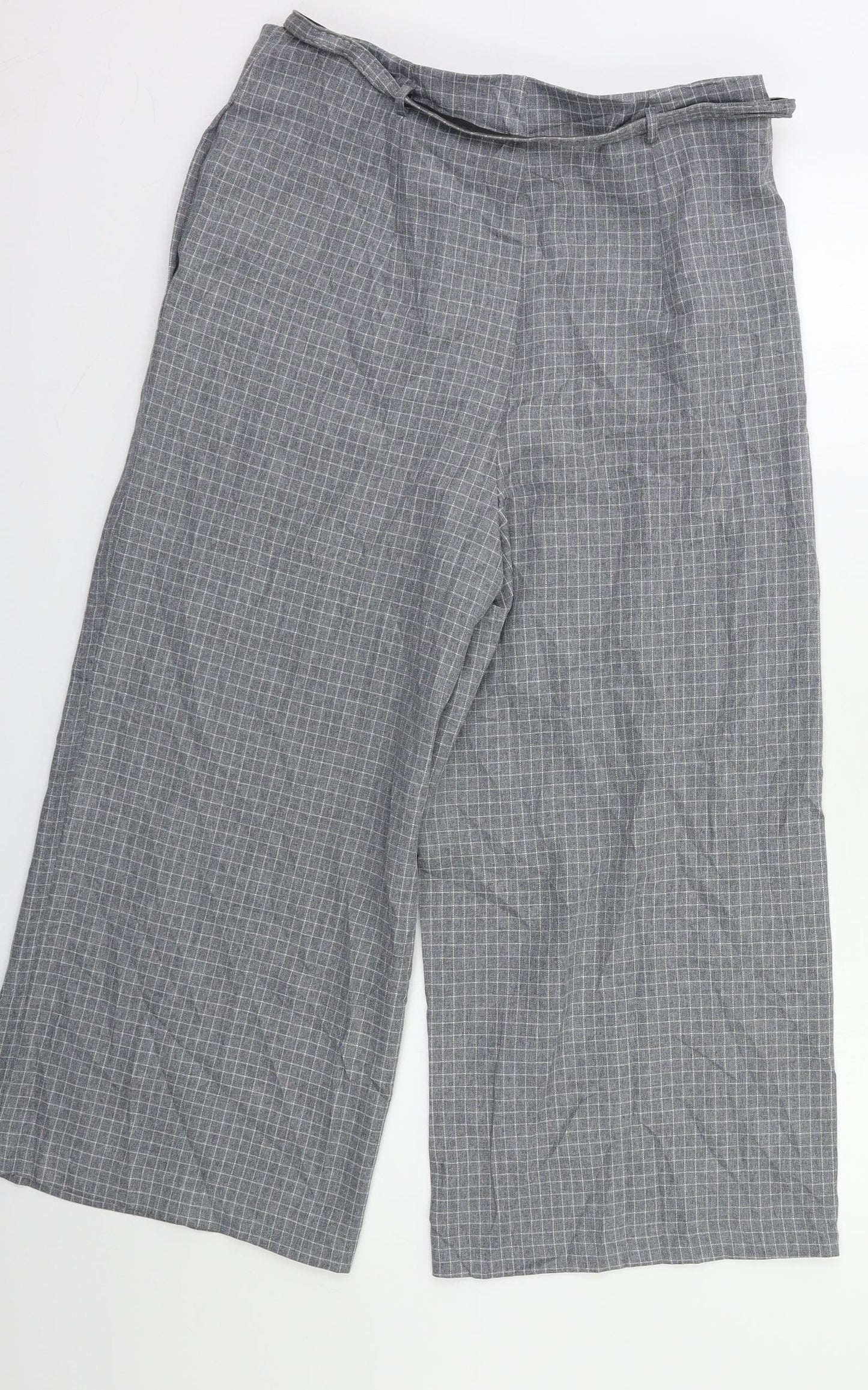 TU Womens Grey Check  Dress Pants Trousers Size 12 L23 in