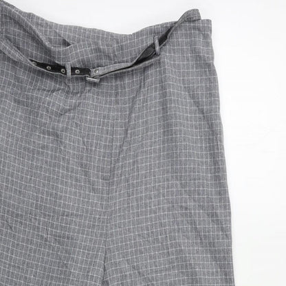 TU Womens Grey Check  Dress Pants Trousers Size 12 L23 in