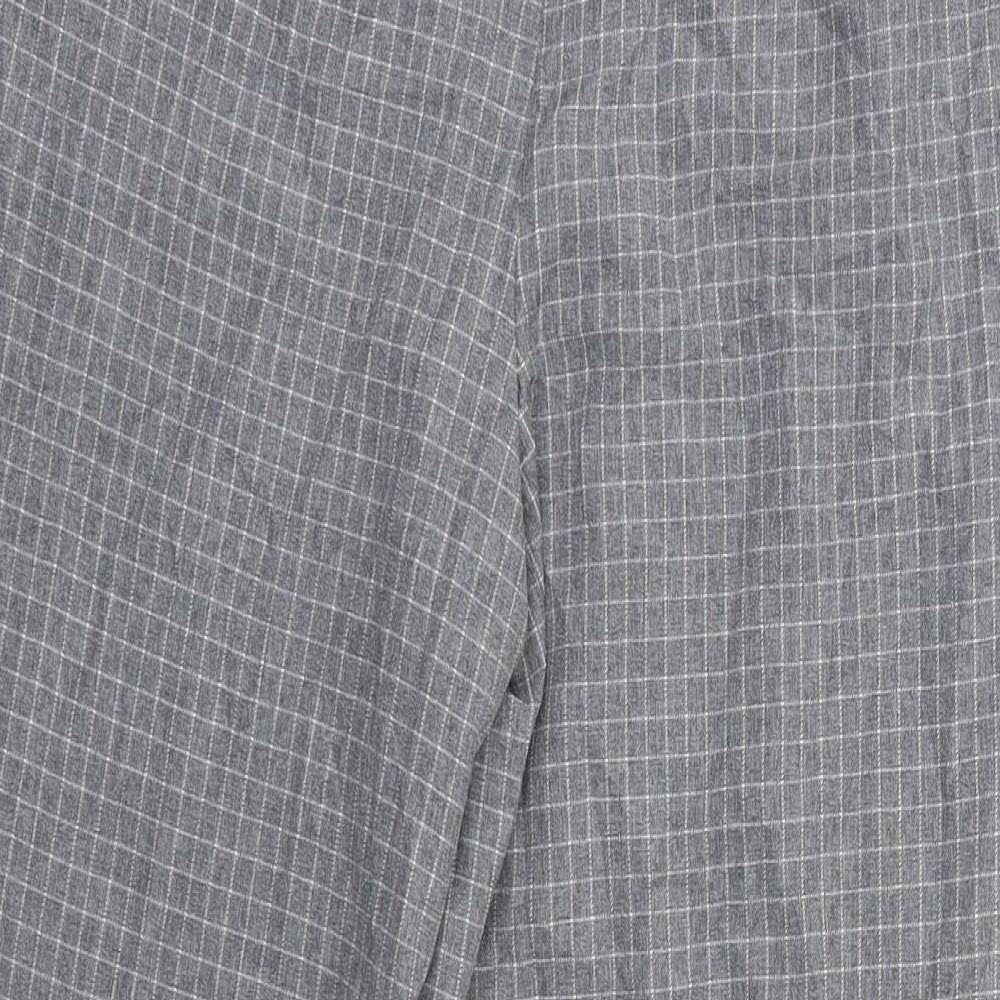 TU Womens Grey Check  Dress Pants Trousers Size 12 L23 in