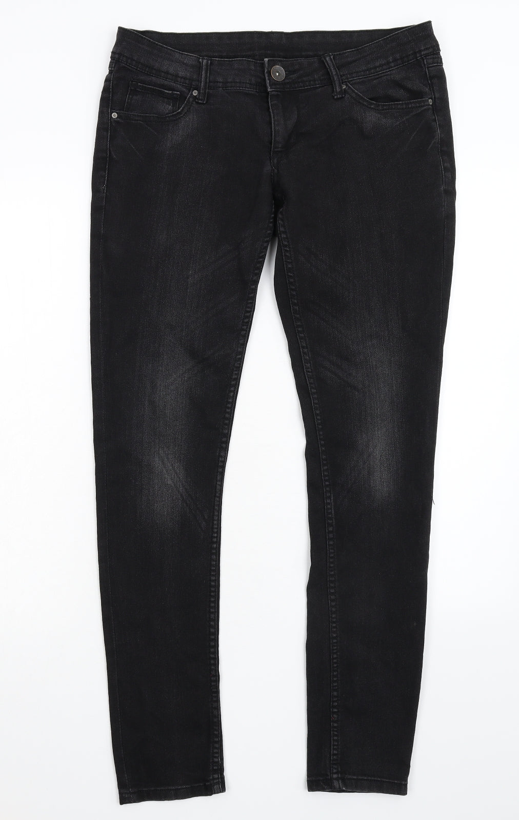 NEON Womens Black  Denim Skinny Jeans Size 10 L31 in