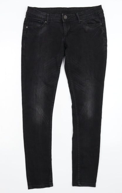 NEON Womens Black  Denim Skinny Jeans Size 10 L31 in