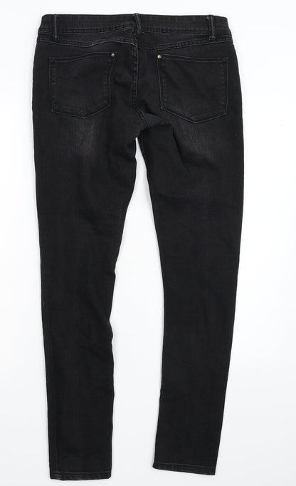 NEON Womens Black  Denim Skinny Jeans Size 10 L31 in