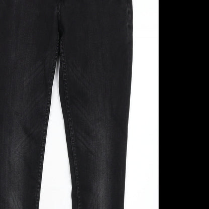 NEON Womens Black  Denim Skinny Jeans Size 10 L31 in