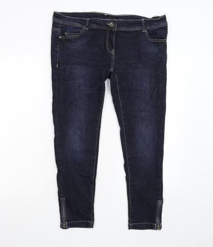 Nuon Womens Blue  Denim Capri Jeans Size 12 L26 in
