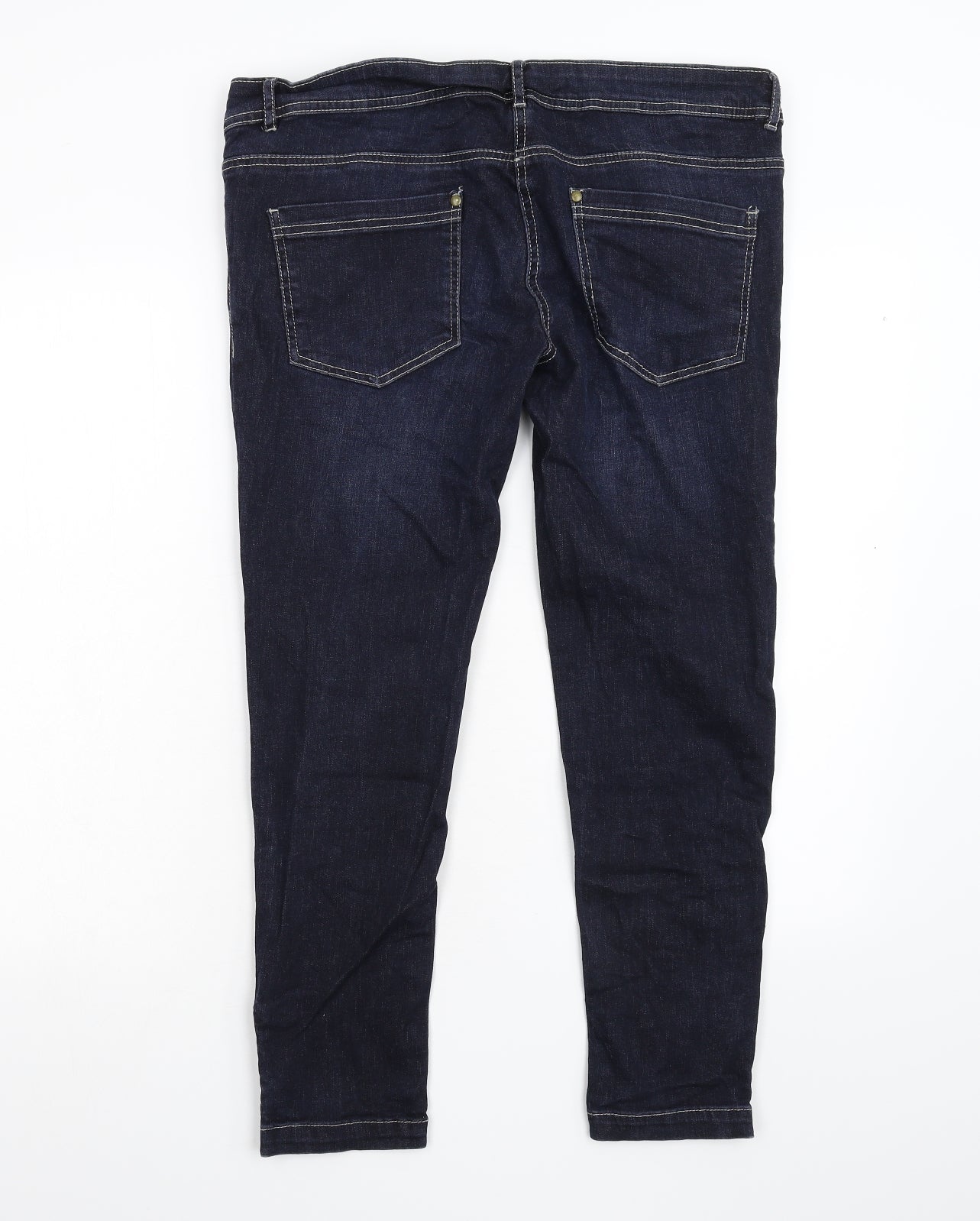 Nuon Womens Blue  Denim Capri Jeans Size 12 L26 in
