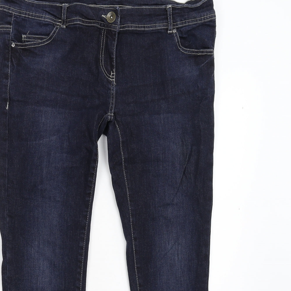 Nuon Womens Blue  Denim Capri Jeans Size 12 L26 in