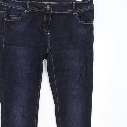Nuon Womens Blue  Denim Capri Jeans Size 12 L26 in