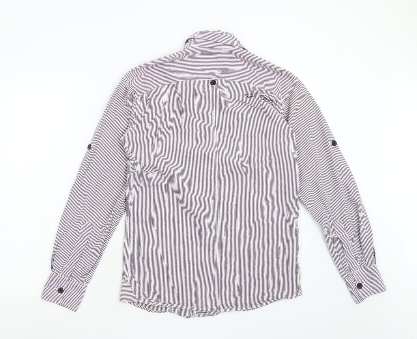 American Eagle Mens Purple Striped   Button-Up Size S