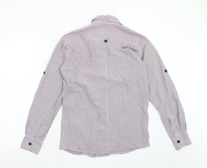 American Eagle Mens Purple Striped   Button-Up Size S