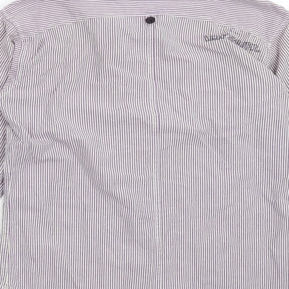 American Eagle Mens Purple Striped   Button-Up Size S