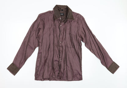 Mens UK Size L Lamy Purple  Button-Up Long Sleeve Casual Shirt