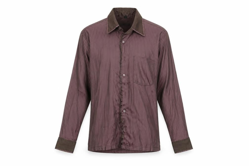 Mens UK Size L Lamy Purple  Button-Up Long Sleeve Casual Shirt
