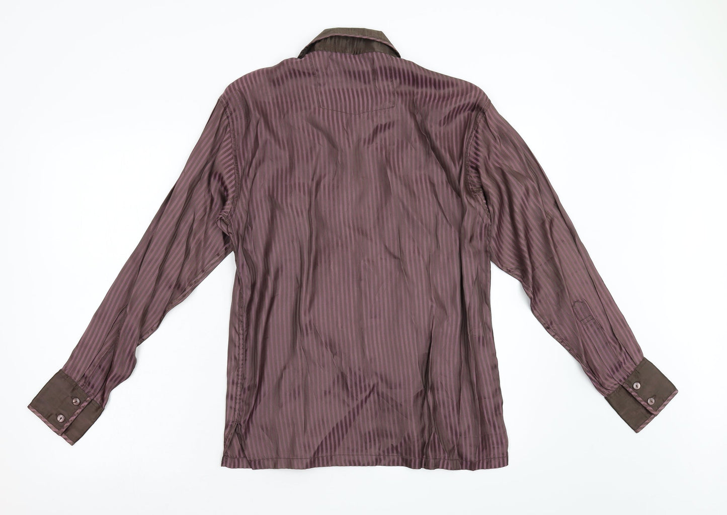 Mens UK Size L Lamy Purple  Button-Up Long Sleeve Casual Shirt