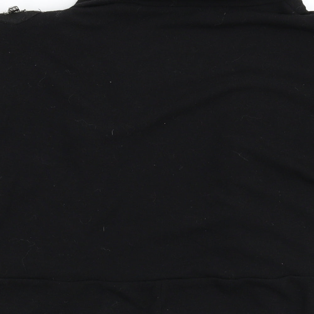 Womens UK Size M Preworn Black Shrug Jumper